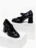 Γόβες Mary Janes δερμάτινες λουστρίνι RAGAZZA 074 - Μαύρο - thefashionproject.gr - RAGAZZA