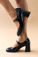 Γόβες Mary Janes δερμάτινες λουστρίνι RAGAZZA 074 - Μαύρο - thefashionproject.gr - RAGAZZA