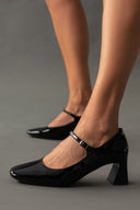 Γόβες Mary Janes λουστρίνι TFP - Μαύρο - thefashionproject.gr - TFP
