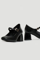 Γόβες Mary Janes με λουστρίνι TFP - Μαύρο - thefashionproject.gr - TFP
