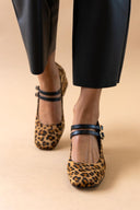 Γόβες Mary Janes suede με print TFP - Leopard - thefashionproject.gr - TFP