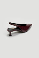 Γόβες ματ μυτερές slingback TFP - Burgundy - thefashionproject.gr - TFP