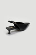 Γόβες ματ μυτερές slingback TFP - Μαύρο - thefashionproject.gr - TFP