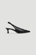 Γόβες ματ μυτερές slingback TFP - Μαύρο - thefashionproject.gr - TFP