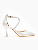 Γόβες με crossover λουράκια TFP - Λευκό - thefashionproject.gr - TFP - 20847001007