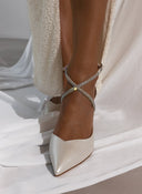 Γόβες με crossover λουράκια TFP - Λευκό - thefashionproject.gr - TFP
