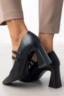 Γόβες με διπλή μπαρέτα TFP - Μαύρο - thefashionproject.gr - TFP