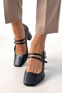 Γόβες με διπλή μπαρέτα TFP - Μαύρο - thefashionproject.gr - TFP