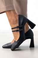 Γόβες με διπλή μπαρέτα TFP - Μαύρο - thefashionproject.gr - TFP