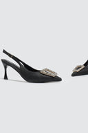 Γόβες με μεταλλική κλωστή ERYNN - Μαύρο - thefashionproject.gr - ERYNN