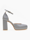 Γόβες με μπαρέτα και φιάπα TFP - Γκρι - thefashionproject.gr - TFP
