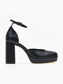 Γόβες με μπαρέτα και φιάπα TFP - Μαύρο - thefashionproject.gr - TFP
