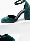 Γόβες με μπαρέτα velvet TFP - Κυπαρισσί - thefashionproject.gr - TFP