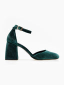 Γόβες με μπαρέτα velvet TFP - Κυπαρισσί - thefashionproject.gr - TFP