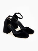 Γόβες με μπαρέτα velvet TFP - Μαύρο - thefashionproject.gr - TFP