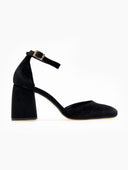 Γόβες με μπαρέτα velvet TFP - Μαύρο - thefashionproject.gr - TFP