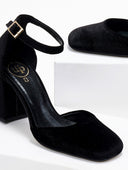 Γόβες με μπαρέτα velvet TFP - Μαύρο - thefashionproject.gr - TFP