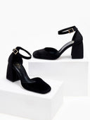 Γόβες με μπαρέτα velvet TFP - Μαύρο - thefashionproject.gr - TFP