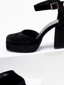 Γόβες με μπαρέτα velvet TFP - Μαύρο - thefashionproject.gr - TFP