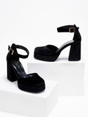Γόβες με μπαρέτα velvet TFP - Μαύρο - thefashionproject.gr - TFP