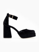 Γόβες με μπαρέτα velvet TFP - Μαύρο - thefashionproject.gr - TFP