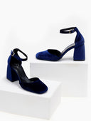Γόβες με μπαρέτα velvet TFP - Μπλε - thefashionproject.gr - TFP
