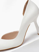Γόβες μυτερές με άνοιγμα TFP - Λευκό - thefashionproject.gr - TFP