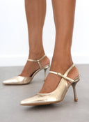 Γόβες μυτερές με λουράκι MARIAMARE - Χρυσό - thefashionproject.gr - MARIAMARE