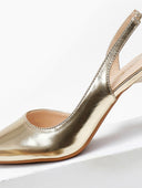 Γόβες μυτερές με λουράκι - Χρυσό - thefashionproject.gr - CM Paris
