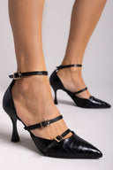 Γόβες μυτερές με μπαρέτα TFP - Μαύρο - thefashionproject.gr - TFP
