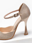 Γόβες μυτερές με στρας μπαρέτα TFP - Nude - thefashionproject.gr - TFP
