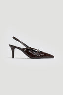 Γόβες μυτερές slingback λουστρίνι TFP - Burgundy - thefashionproject.gr - TFP