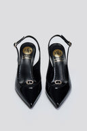 Γόβες μυτερές slingback λουστρίνι TFP - Μαύρο - thefashionproject.gr - TFP