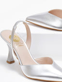Γόβες μυτερές slingback TFP - Ασημί - thefashionproject.gr - TFP