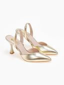 Γόβες μυτερές slingback TFP - Χρυσό - thefashionproject.gr - TFP