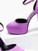 Γόβες σατέν με φιάπα TFP - Μωβ ανοιχτό - thefashionproject.gr - TFP