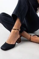 Γόβες σατέν με μπαρέτα TFP - Μαύρο - thefashionproject.gr - TFP