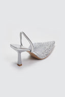 Γόβες slibgback με διαφάνεια ERYNN - Ασημί - thefashionproject.gr - ERYNN