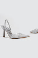 Γόβες slibgback με διαφάνεια ERYNN - Ασημί - thefashionproject.gr - ERYNN