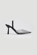 Γόβες slibgback με διαφάνεια ERYNN - Μαύρο - thefashionproject.gr - ERYNN