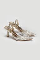 Γόβες slibgback με διαφάνεια ERYNN - Χρυσό - thefashionproject.gr - ERYNN
