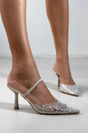 Γόβες slibgback με διαφάνεια ERYNN - Χρυσό - thefashionproject.gr - ERYNN
