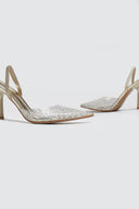 Γόβες slibgback με διαφάνεια ERYNN - Χρυσό - thefashionproject.gr - ERYNN