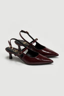 Γόβες Slingback λουστρίνι TFP - Burgundy - thefashionproject.gr - TFP