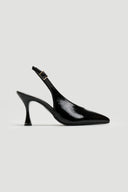 Γόβες Slingback λουστρίνι Tfp - Μαύρο - thefashionproject.gr - TFP