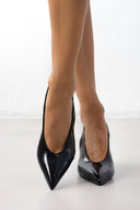Γόβες Slingback λουστρίνι Tfp - Μαύρο - thefashionproject.gr - TFP