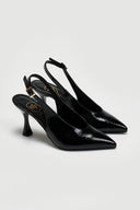Γόβες Slingback λουστρίνι Tfp - Μαύρο - thefashionproject.gr - TFP