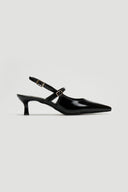 Γόβες Slingback λουστρίνι TFP - Μαύρο - thefashionproject.gr - TFP