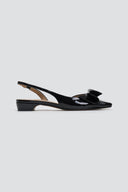 Γόβες slingback με ιδιαίτερο φιόγκο CORINA - Μαύρο - thefashionproject.gr - CORINA