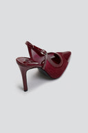 Γόβες slingback με καρδιά TFP - Burgundy - thefashionproject.gr - TFP